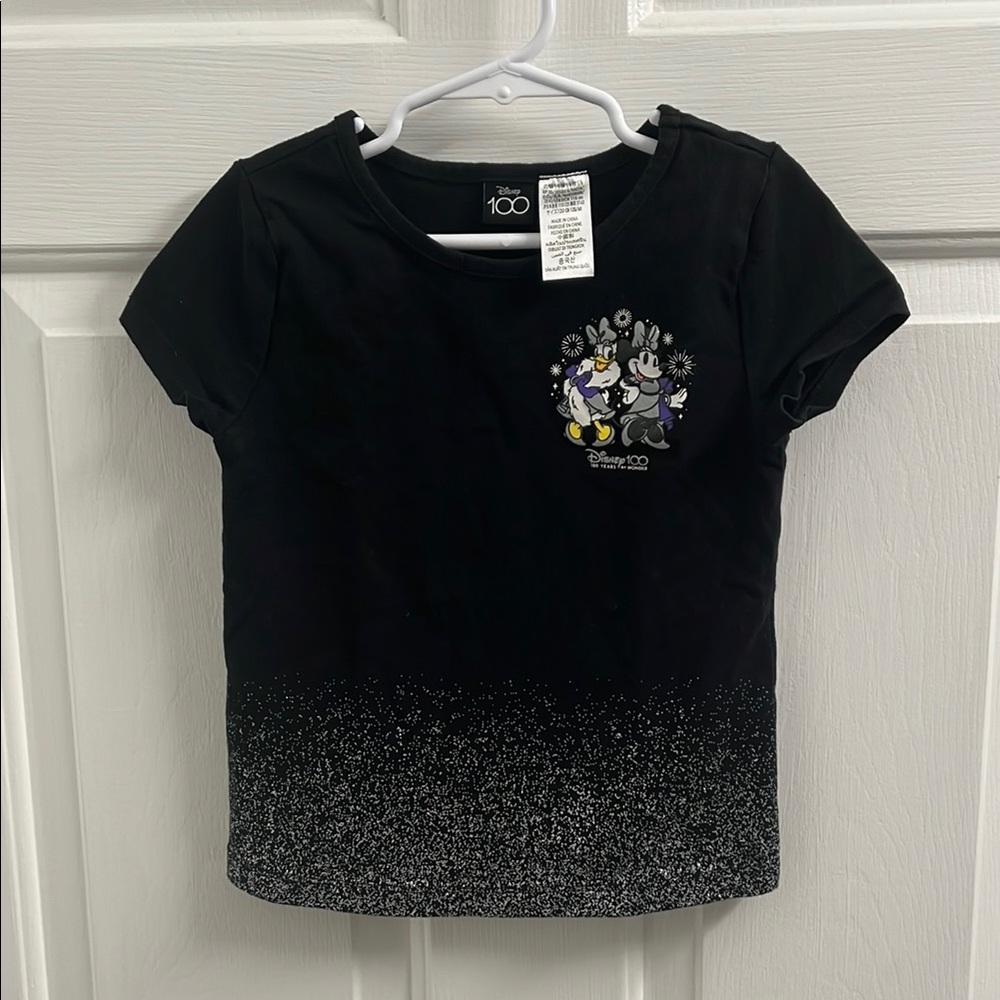 Disney 100 Years Black Short Sleeve Tee with Graphic